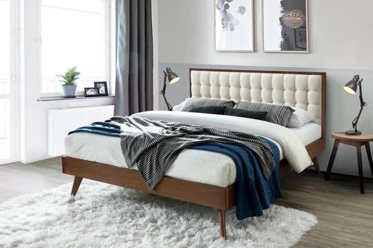 SOLOMO moderná čalúnená posteľ 160x200 s roštom