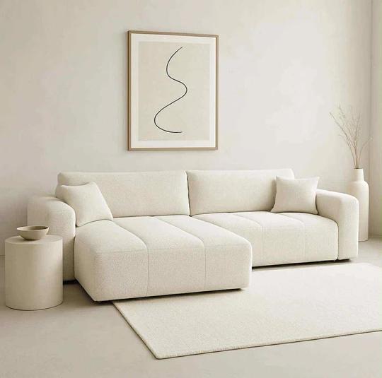 BIANCA rozkladacia rohová sedacia súprava s úložným priestorom - sivá