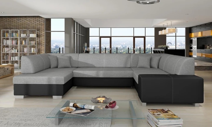 MARTIN moderná sedacia súprava v tvare U s úložným priestorom