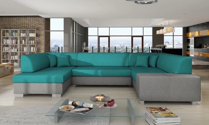 MARTIN moderná sedacia súprava v tvare U s úložným priestorom