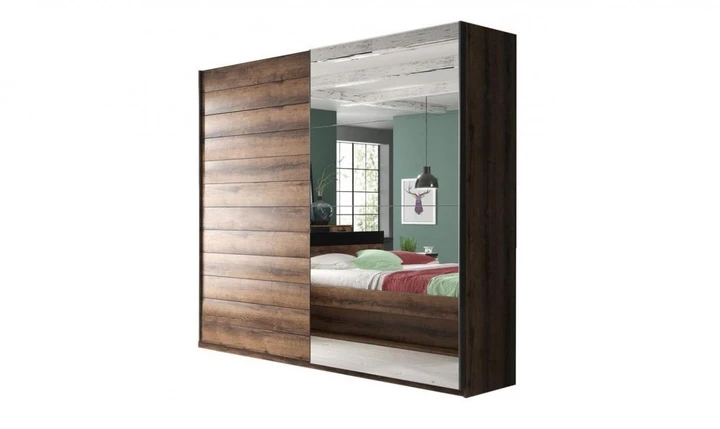 ZUZANA 2 SKRIŇA 221CM, dekor dub monastery/čierny mat