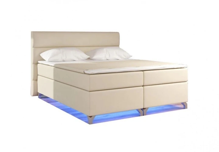 CAVALLI 140x200 cm kontinentálna posteľ boxspring s LED osvetlením