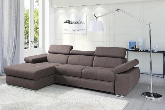 FABIOLA rozkladacia rohová sedačka s nastaviteľnými opierkami hlavy a lakťov