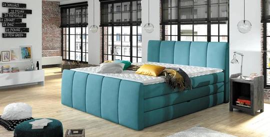 POLO 180x200 cm čalúnená boxspring posteľ s úložným priestorom