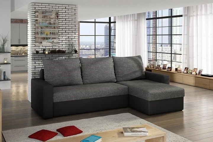 CORNELL rozkladacia rohová sedacia súprava s úložným priestorom