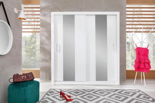 DUNCAN 2 šatníková skriňa so zrkadlom a posuvnými dverami | 2 dekory