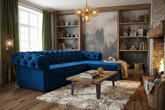 RAMONA rozkladacia rohová sedačka v chesterfield štýle