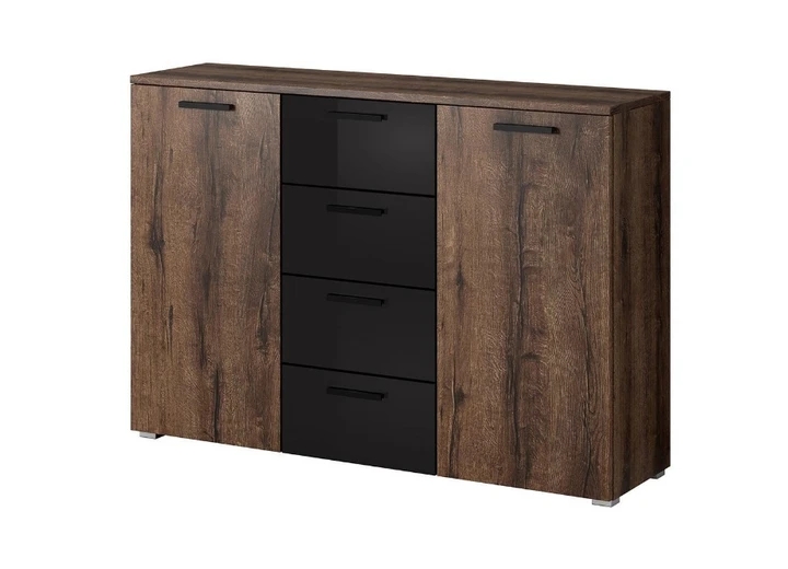 CHANELL KOMODA, dekor dub monastery/čierny lesk