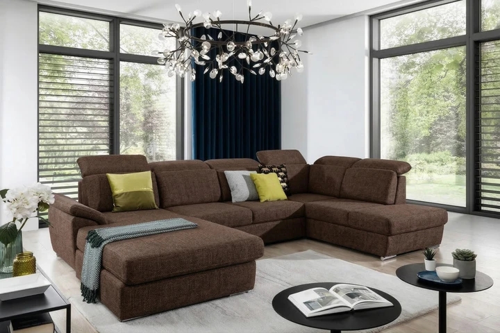 VALERY moderná rozkladacia sedacia súprava v tvare U