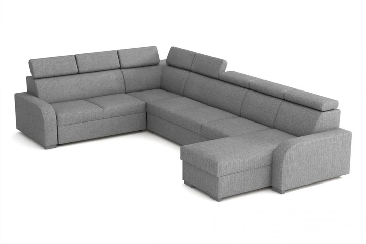 DEAN 7 rozkladacia sedacia súprava do U polohovacími opierkami