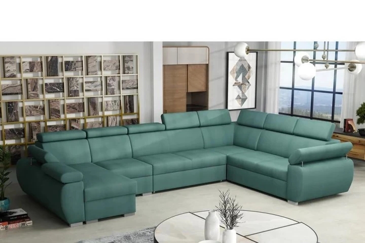 SEATTLE 7 rozkladacia sedacia súprava do U s polohovacími opierkami