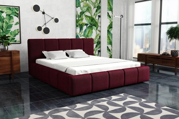 VALERA 160x200 moderná čalúnená posteľ s úložným priestorom