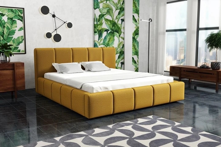 VALERA 160x200 moderná čalúnená posteľ s úložným priestorom