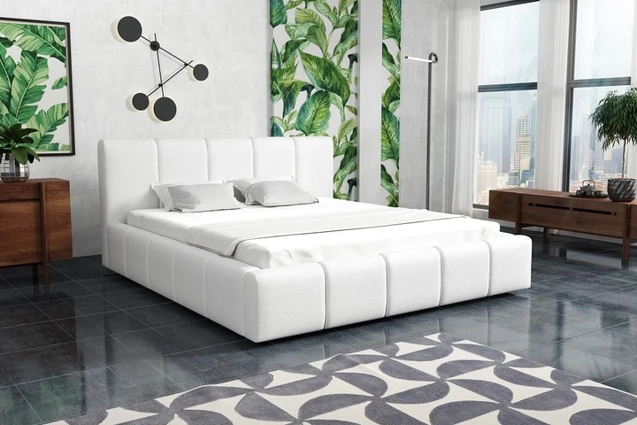 VALERA 200x200 moderná čalúnená posteľ s úložným priestorom