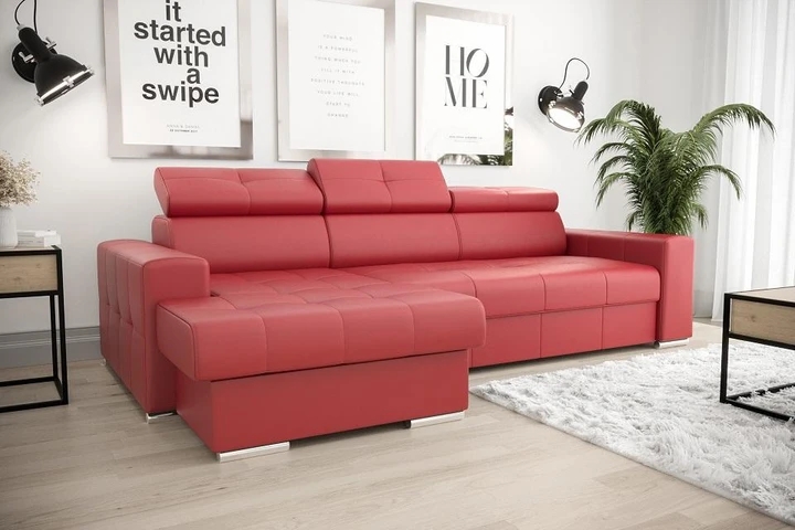 LINDE elegantná sedacia súprava s polohovacími záhlavníkmi v pravej kozi