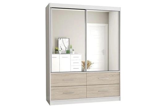 MARGITA šatníková skriňa so zrkadlom a posuvnými dverami