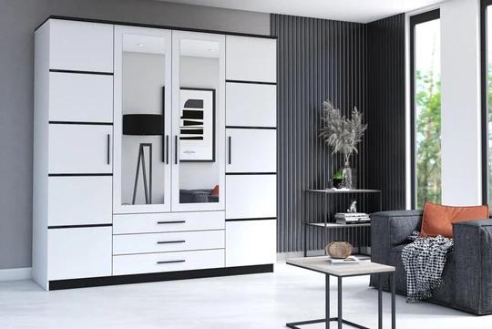 TINAS 4D I šatníková skriňa so zrkadlom