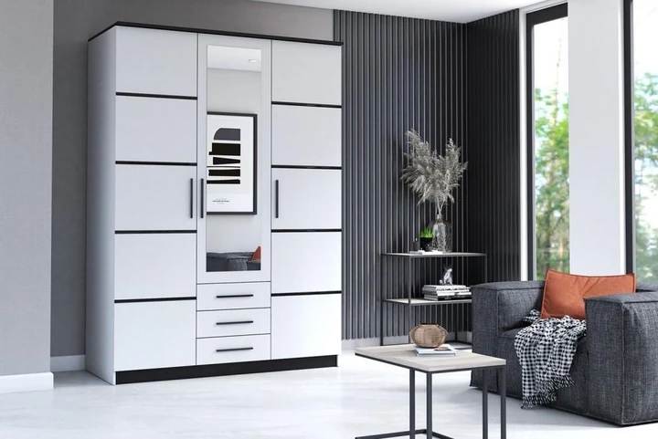 TINAS 3D I šatníková skriňa so zrkadlom