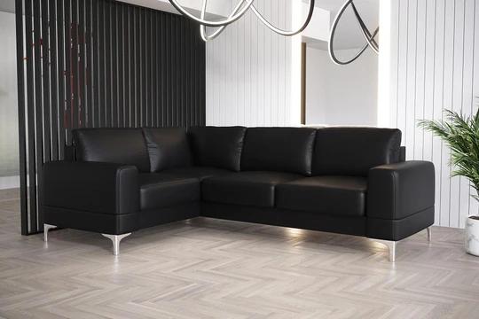 SANSA II moderná rozkladacia rohová sedačka s úložným priestorom v pravej koži