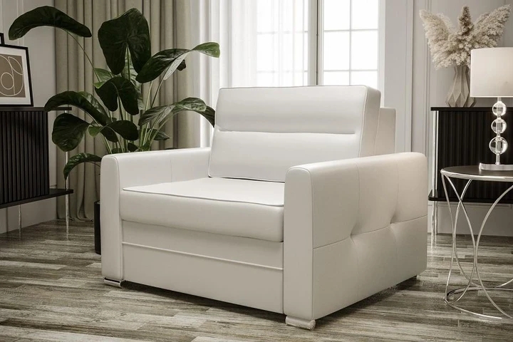 TERA rozkladacia kreslo s úložným priestorom v pravej koži