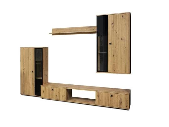 CAROL MDF V obývacia stena, dub artisan