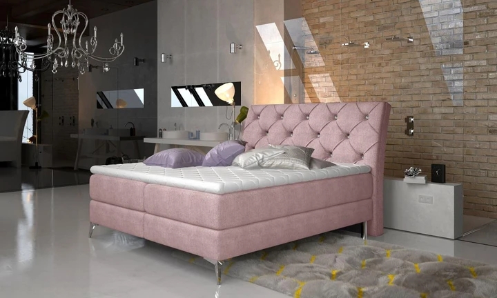 SIENNA 180x200 cm boxspring posteľ s dekoratívnym prešívaním