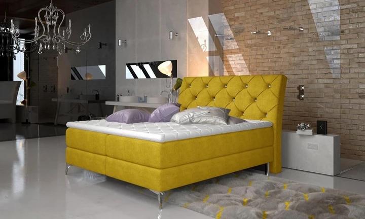 SIENNA 180x200 cm boxspring posteľ s dekoratívnym prešívaním