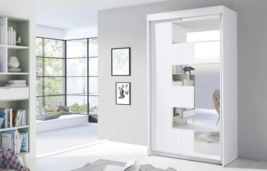 TESLA šatníková skriňa 120, biela